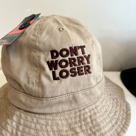 DON'T WORRY LOSER："EMBROIDERY LOGO HAT"(BLACK,BEIGE,)