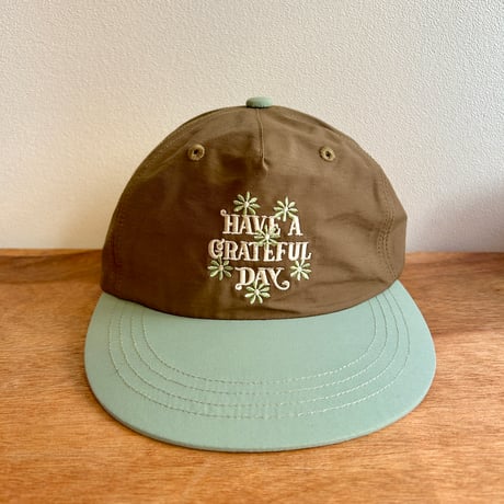 HAVE A GRATEFUL DAY："5 PANEL CAP" (BLACK, OLIVE BROWN, SAGE BLUE)