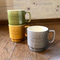 HAVE A GRATEFUL DAY：”VINTAGE MUG CUP"(GREEN, AMBER, GRAY,)