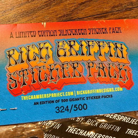 Rick Griffin："STICKER PACK" -A Limited Edition Silkscreen Sticker Pack-
