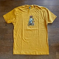 ROBERT CRUMB：MR.NATURAL ON A BICYCLE TEE(MUSTARD)