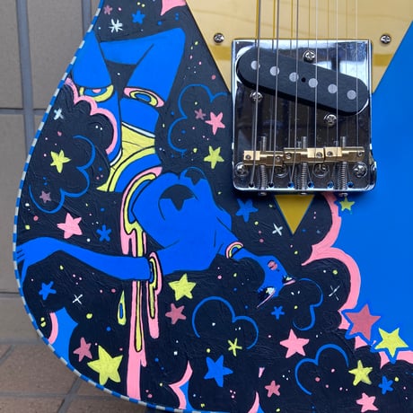 KDV3_BLUE_Painted Guitars by KrissyDiggs