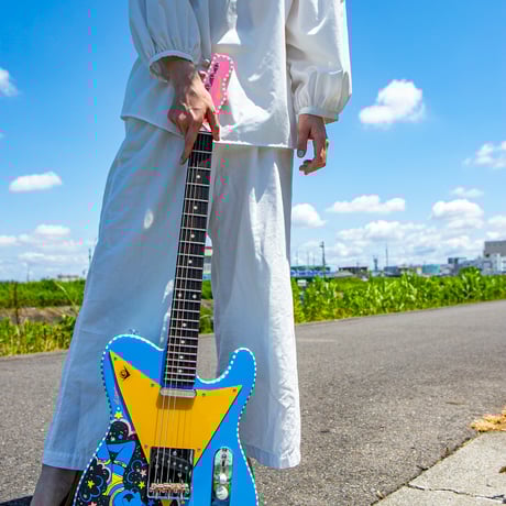 KDV3_BLUE_Painted Guitars by KrissyDiggs