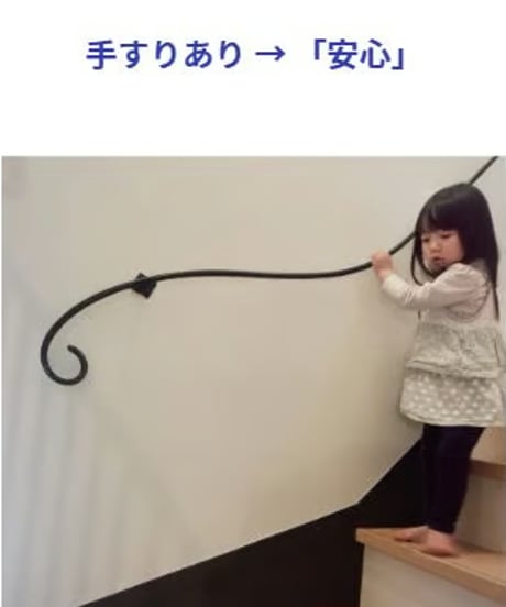 【乙女デザイン アルミ製階段手すり ３本セット】