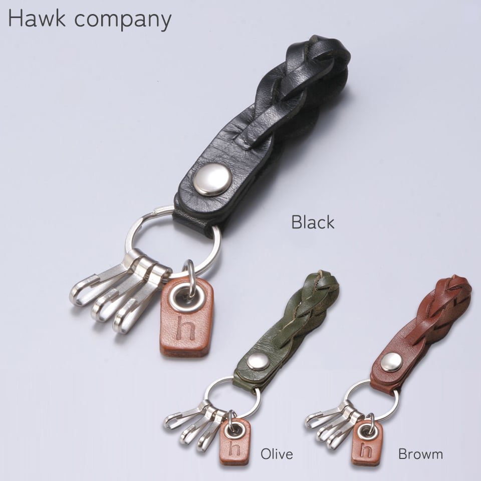 Hawk Company ホークカンパニー レザー編み込みキーホルダー 6273 鍵