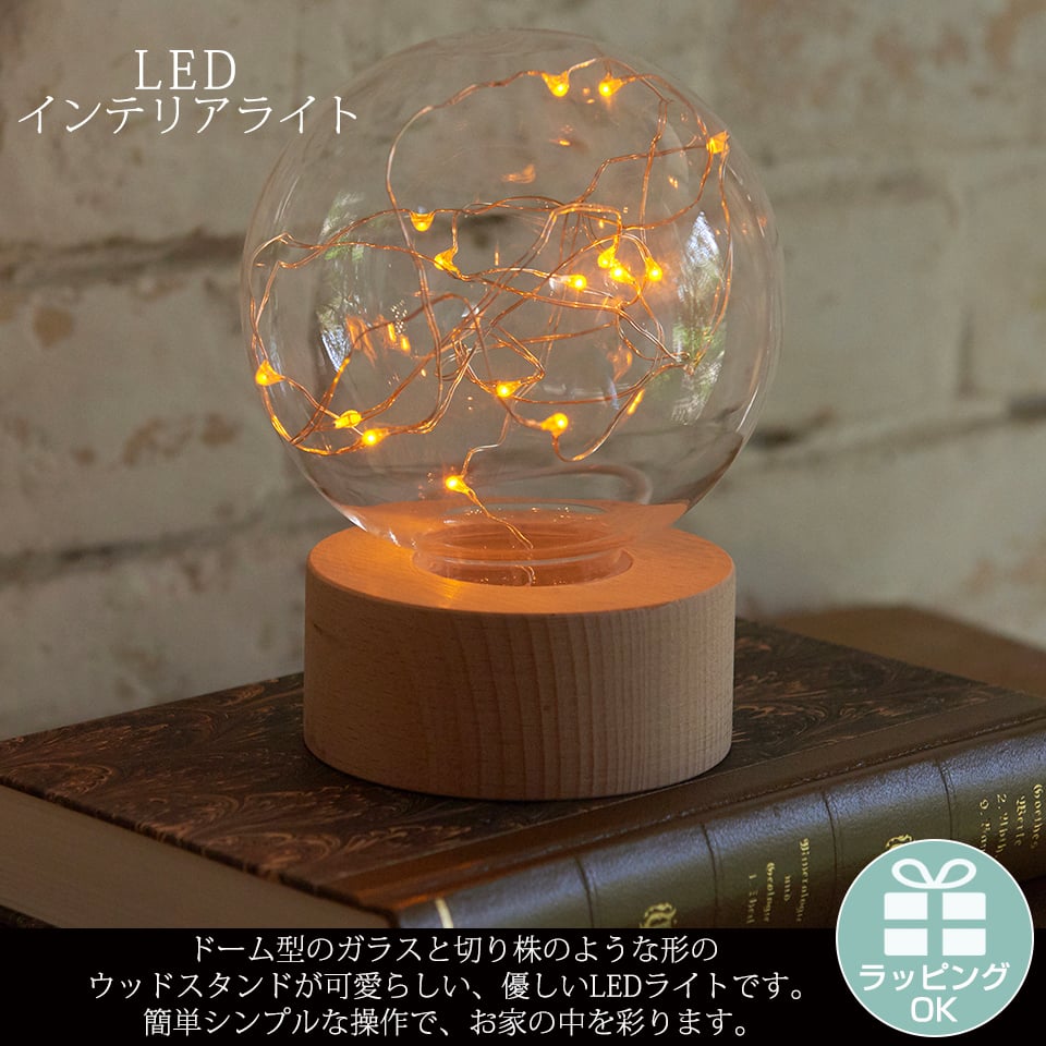 ドーム LEDライト 丸形 インテリアライト インテリア雑貨 おしゃれ 333