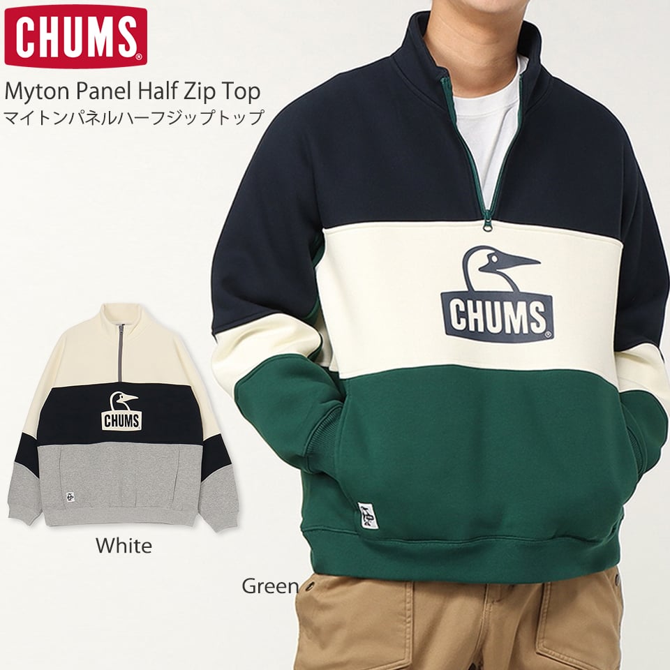 2024年秋冬CHUMS新作】マイトンパネルハーフジップトップ Myton Panel