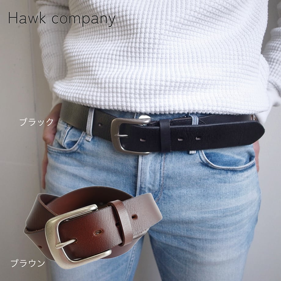 HAWK COMPANY ホークカンパニー ニッケルバックル レザーベルト