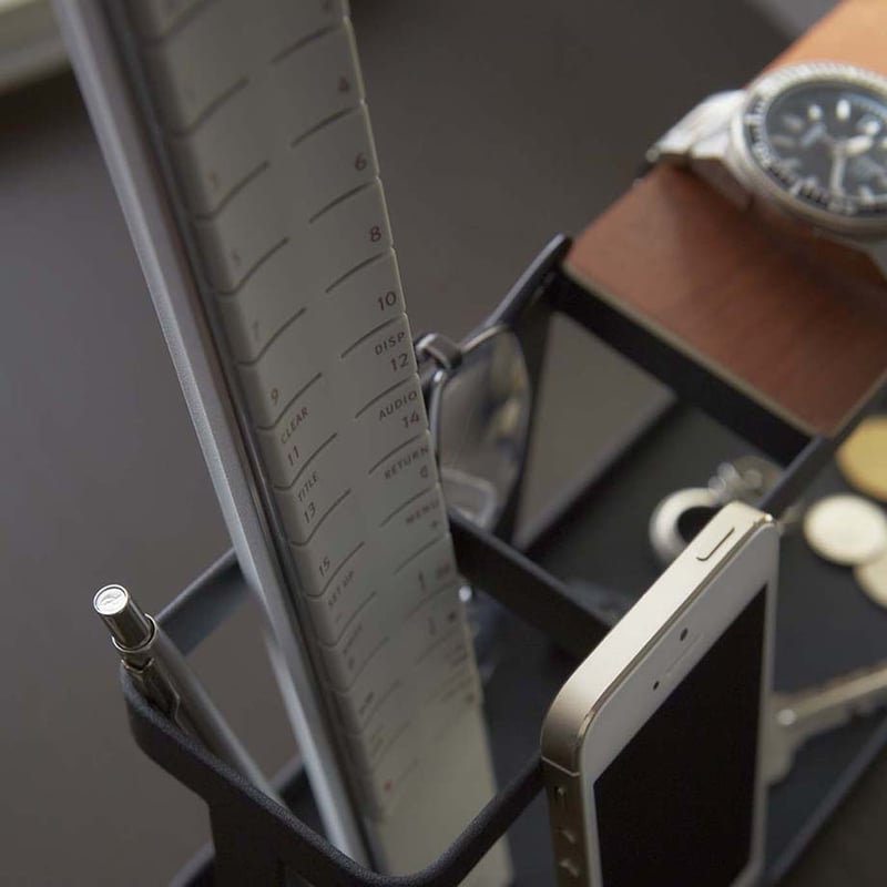 山崎実業 デスクバー タワー tower ホワイト ブラック 卓上 小物置き