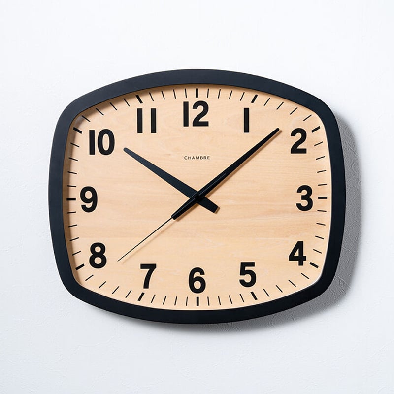 CHAMBRE R-SQUARE CLOCK BLACK スクエア 壁掛け時計 ブラック 日