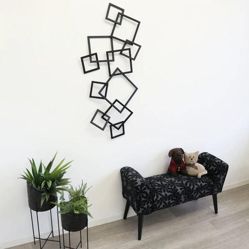 ウォールアート アートパネル アイアン 壁掛け 壁飾り ブラック