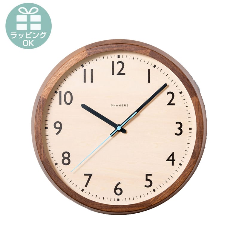 CHAMBRE 掛け時計　ウォルナット　ブラウン CHAMBRE DROP CLOCK 【ウォルナット】【電波時計】ドロップ壁掛け時計