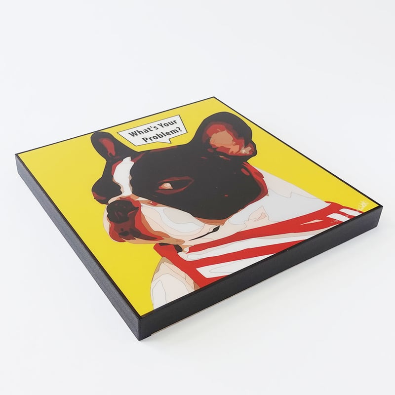 ポップアートフレーム フレンチ・ブルドッグ】フレームポスター Flame