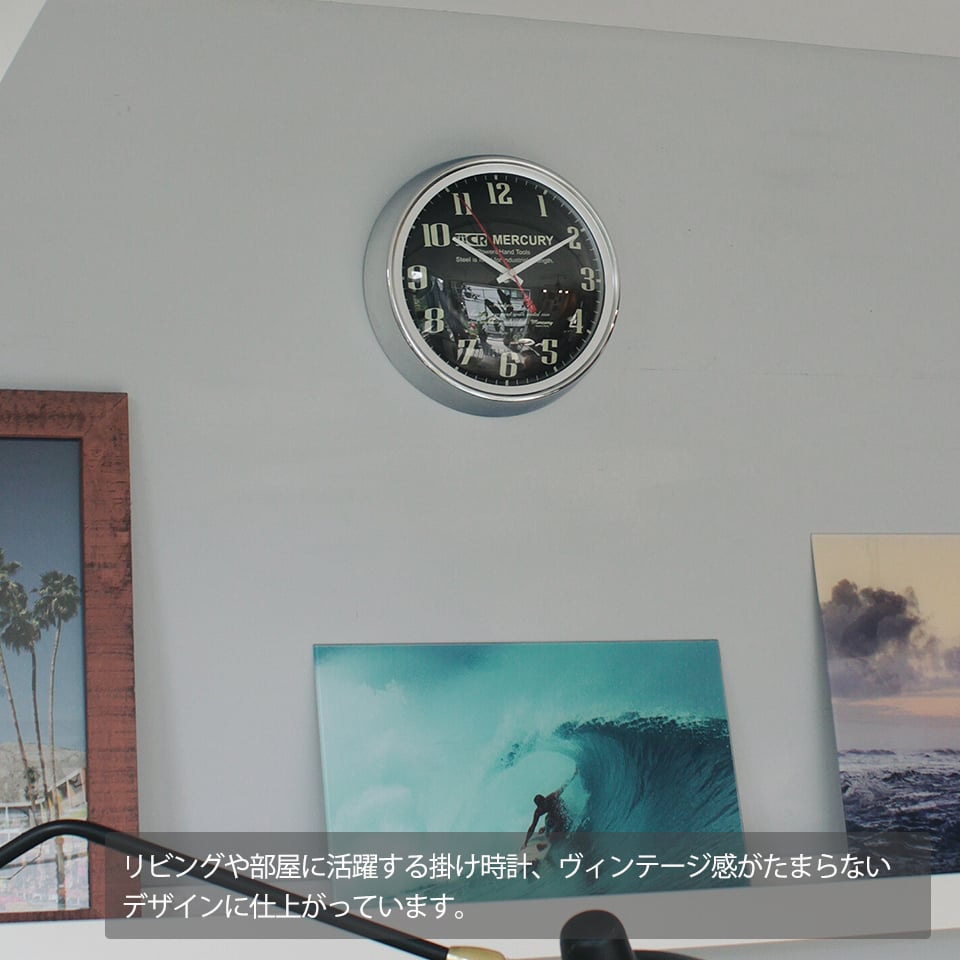 マーキュリー 壁掛け時計 mercury MONTGOMERY ウォールクロック ウッド