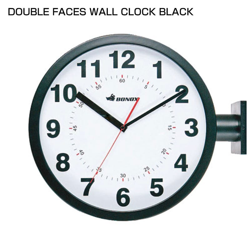 インテリア時計 DOUBLE FACES WALL CLOCK BLACK DOUBLE FACES WALL CLOCK BLACK ダブル フェイス ウォール クロッ