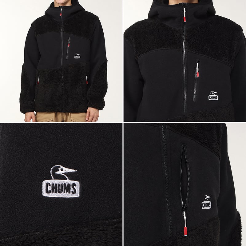 2024年秋冬CHUMS新作】ボンディングフリースパネルパーカー Bonding