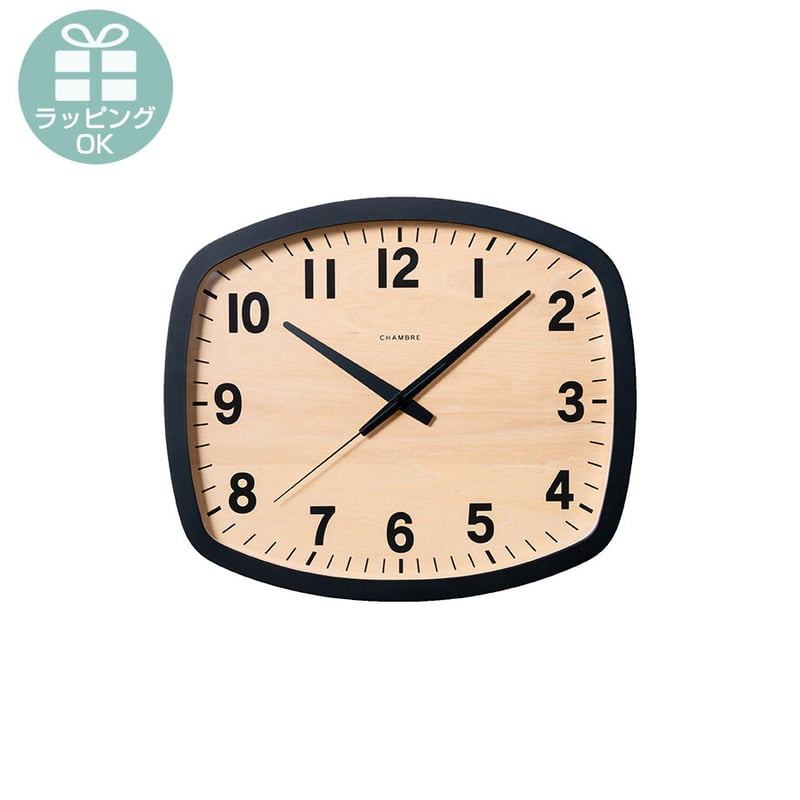 CHAMBRE R-SQUARE CLOCK BLACK スクエア 壁掛け時計 ブラック 日