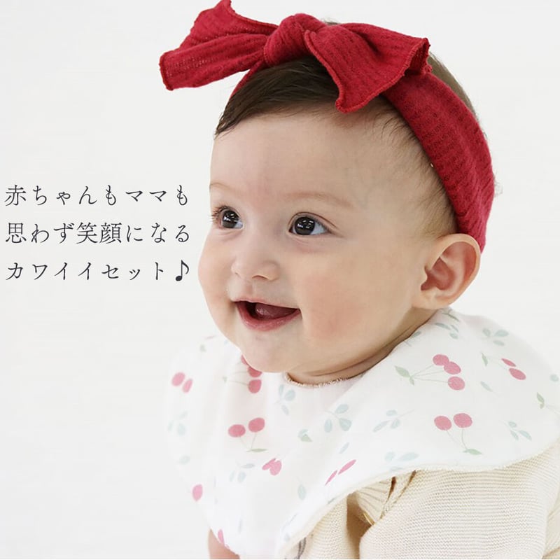 女の子のプチギフトに】プリントスタイ＆リブヘアバンド2点セット