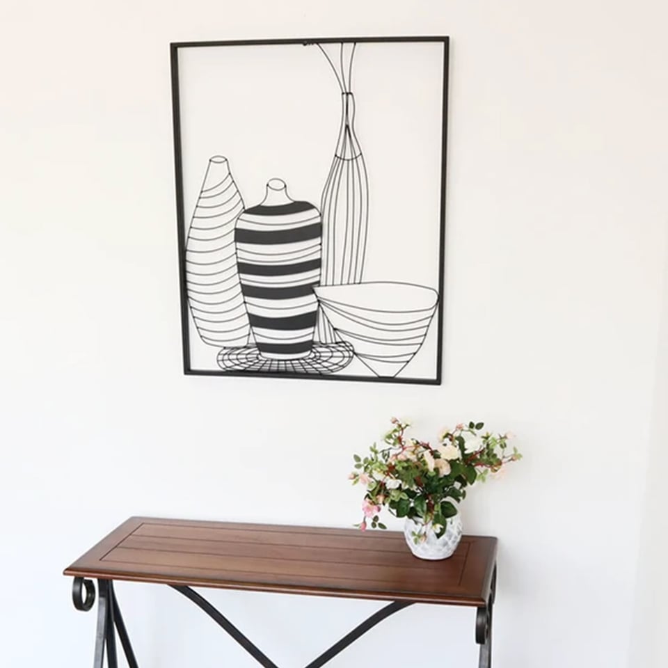 アイアンウォールアートパネル「花瓶」ウォールアート 壁飾り（864） fit=scale-down,w=1200