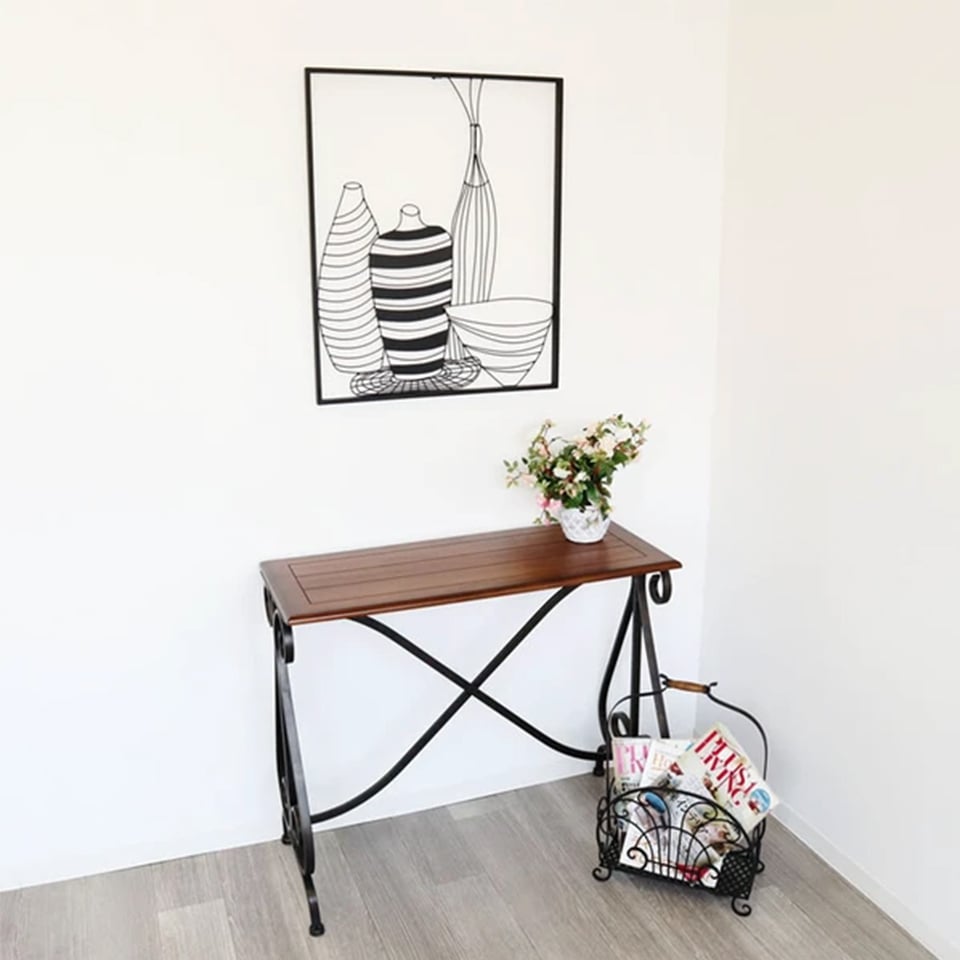 アイアンウォールアートパネル「花瓶」ウォールアート 壁飾り（864） fit=scale-down,w=1200