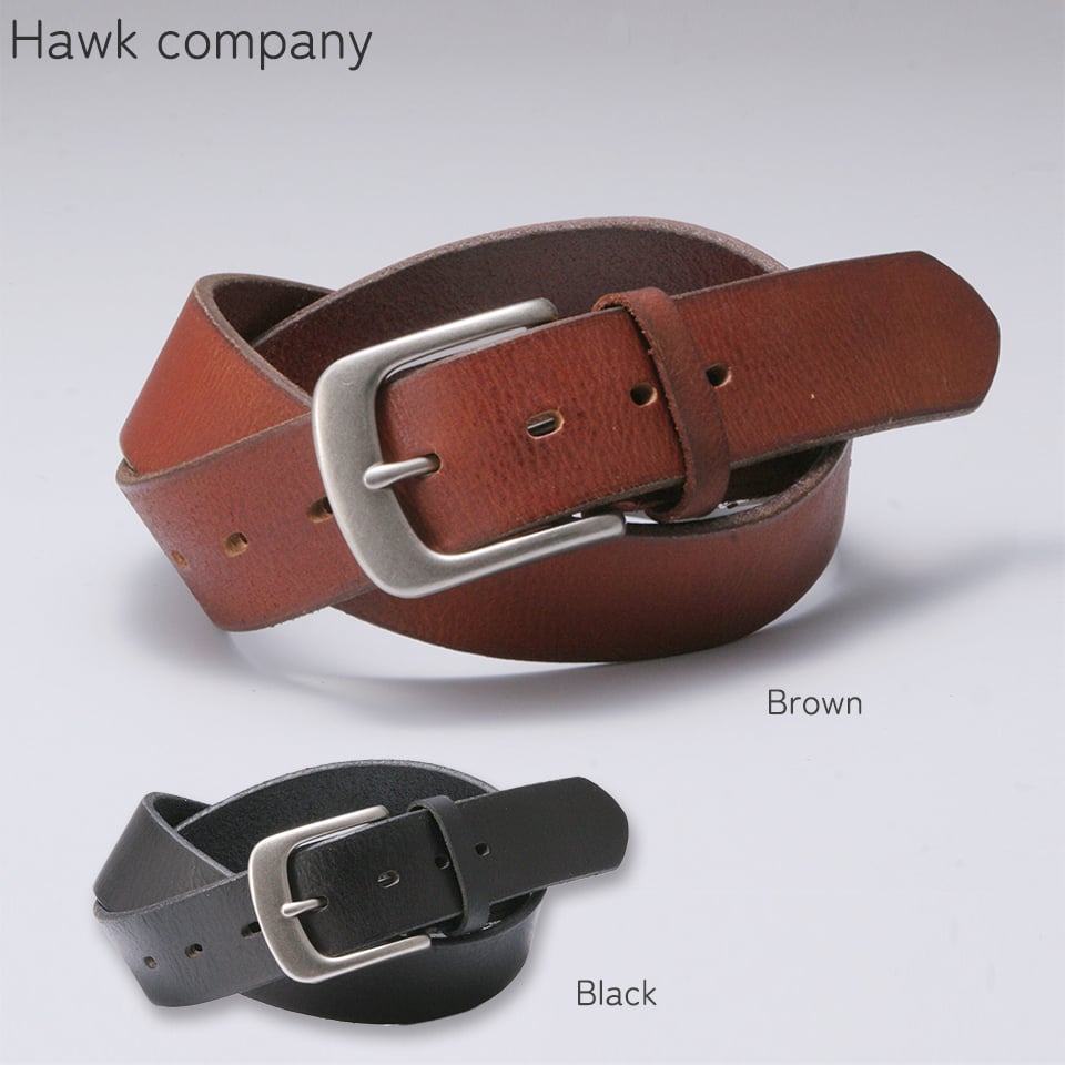 HAWK COMPANY ホークカンパニー ニッケルバックル レザーベルト メンズ 