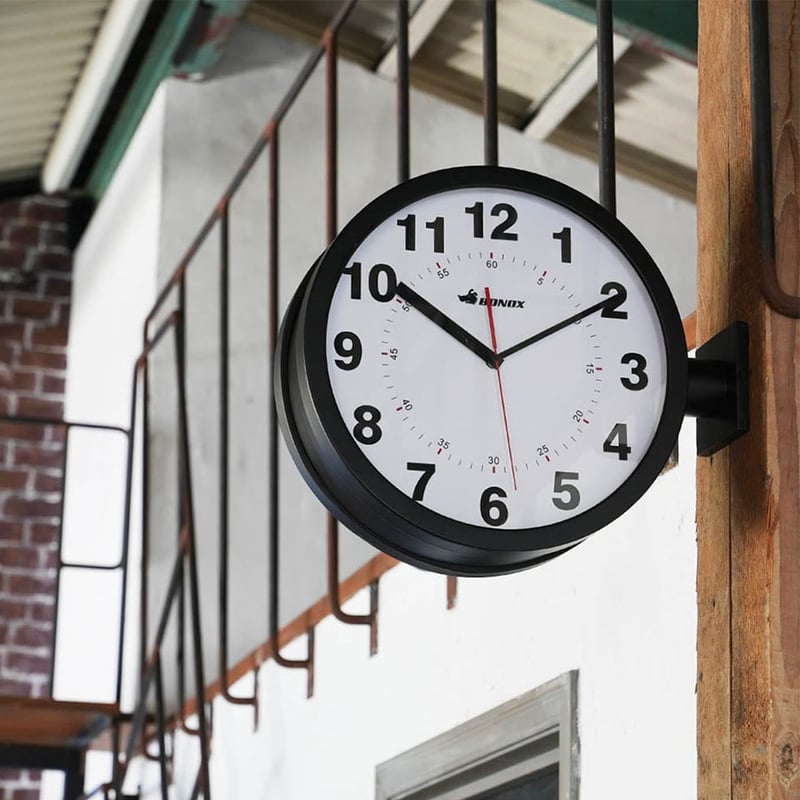 インテリア時計 DOUBLE FACES WALL CLOCK BLACK DOUBLE FACES WALL CLOCK BLACK ダブル フェイス ウォール クロッ
