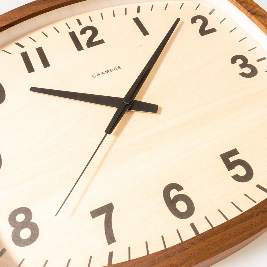 電波時計 R-SQUARE CLOCK【WALNUT】 日本製 掛時計 静音稼働 電波時計 R-SQUARE CLOCK【WALNUT】 日本製 掛時計 静音稼働