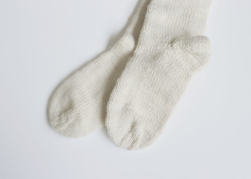 MERINO SOCKS / White | odnu