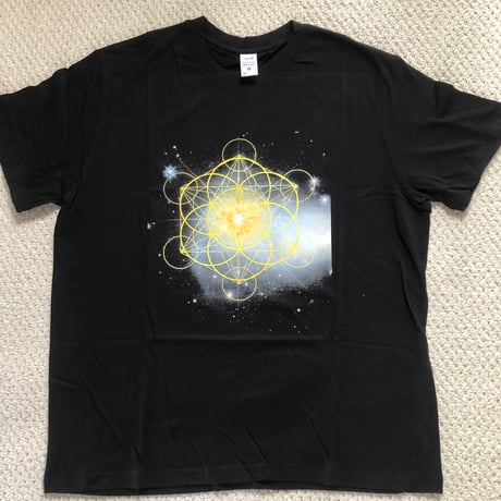 在庫3枚のみ！Tシャツ　メタトロン宇宙　サイズ Ｌ　黒　綿100%  3,900円→1,950円‼️