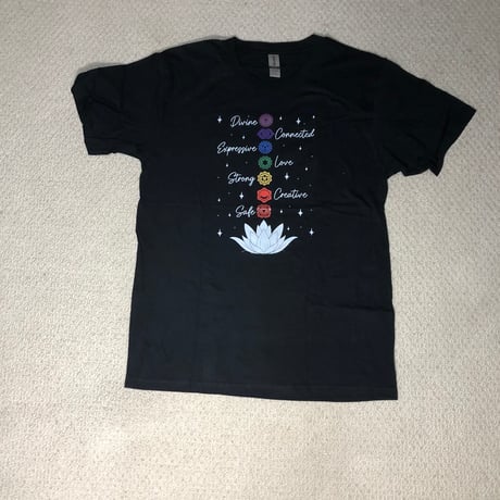 Tシャツ　チャクラ　S サイズ　黒地　20％OFF！　 3,900円→3,120円‼️