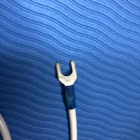 冷蔵庫専用アースコード3m　Y-Y端子付　コード白　550円