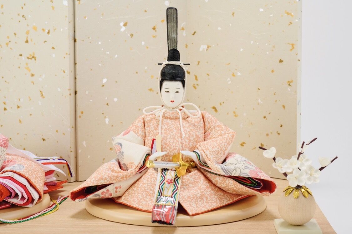 ASAGIRI」シリーズ 雛人形 コンパクト親王飾り 正絹友禅染 21-E | 京