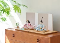 「ASAGIRI」シリーズ　雛人形　コンパクト親王飾り　雲立涌向鶴23-E