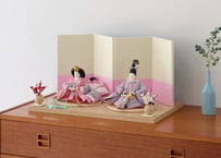 「ASAGIRI」シリーズ　雛人形　コンパクト親王飾り　正絹友禅  21-Q