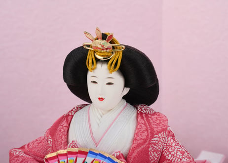 「ASAGIRI」シリーズ　雛人形　コンパクト親王飾り　雲立涌向鶴23-G