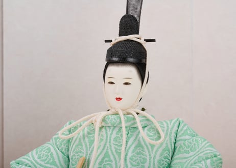 「ASAGIRI」シリーズ　雛人形　コンパクト親王飾り　雲立涌23-F