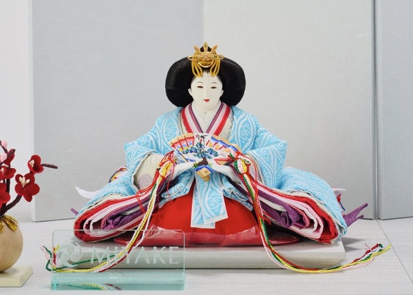 ASAGIRI」シリーズ 雛人形 コンパクト親王飾り 有職雲立涌水色21 ASAGIRI」シリーズ 雛人形 コンパクト親王飾り 有職雲立涌水色21