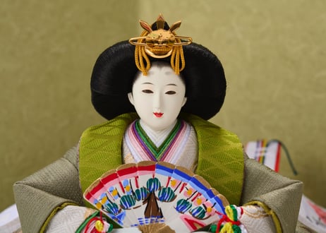 「ASAGIRI」シリーズ　雛人形　コンパクト親王飾り　友禅雪輪20-F2