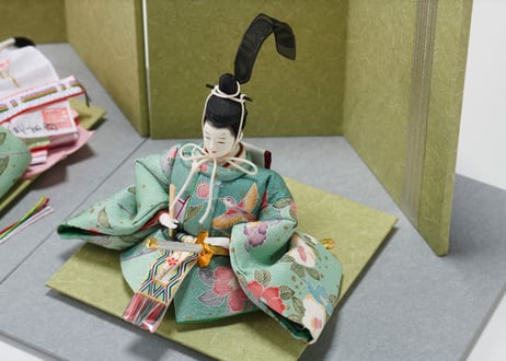 「ASAGIRI」シリーズ　雛人形　コンパクト親王飾り　正絹友禅  20-HG