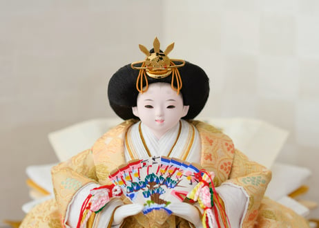 ＜数量限定＞「SHINONOME」シリーズ　雛人形　コンパクト親王飾り　正絹有楽錦