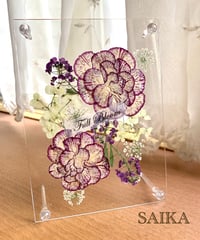 SAIKA ビオラ ボタニカル押し花アレンジM額 | 押し花 Shop