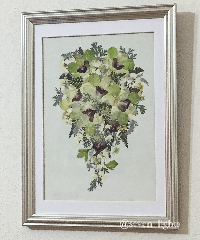 花 SAIKA 押し花アートボタニカルビオラ　M額 SAIKA ビオラ ボタニカル押し花アレンジM額 | 押し花 Shop