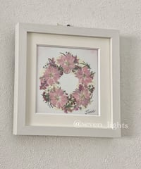 花 SAIKA 押し花アートボタニカルビオラ　M額 SAIKA ブルー押し花リースS額 | 押し花 Shop