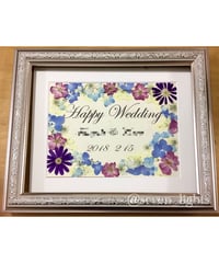 SAIKA ビオラ ボタニカル押し花アレンジM額 | 押し花 Shop