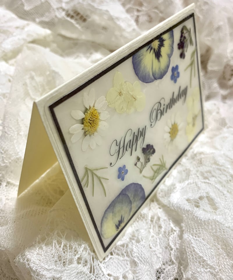 SAIKA 本物のお花の入ったメッセージカードs（封筒＆花シール