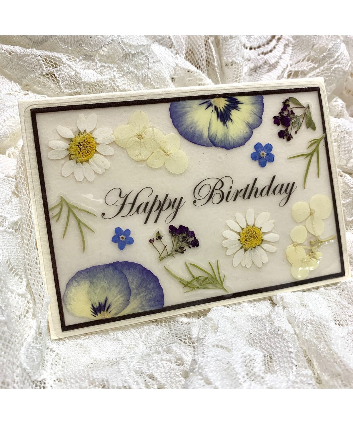 SAIKA 本物のお花の入ったメッセージカードs（封筒＆花シール