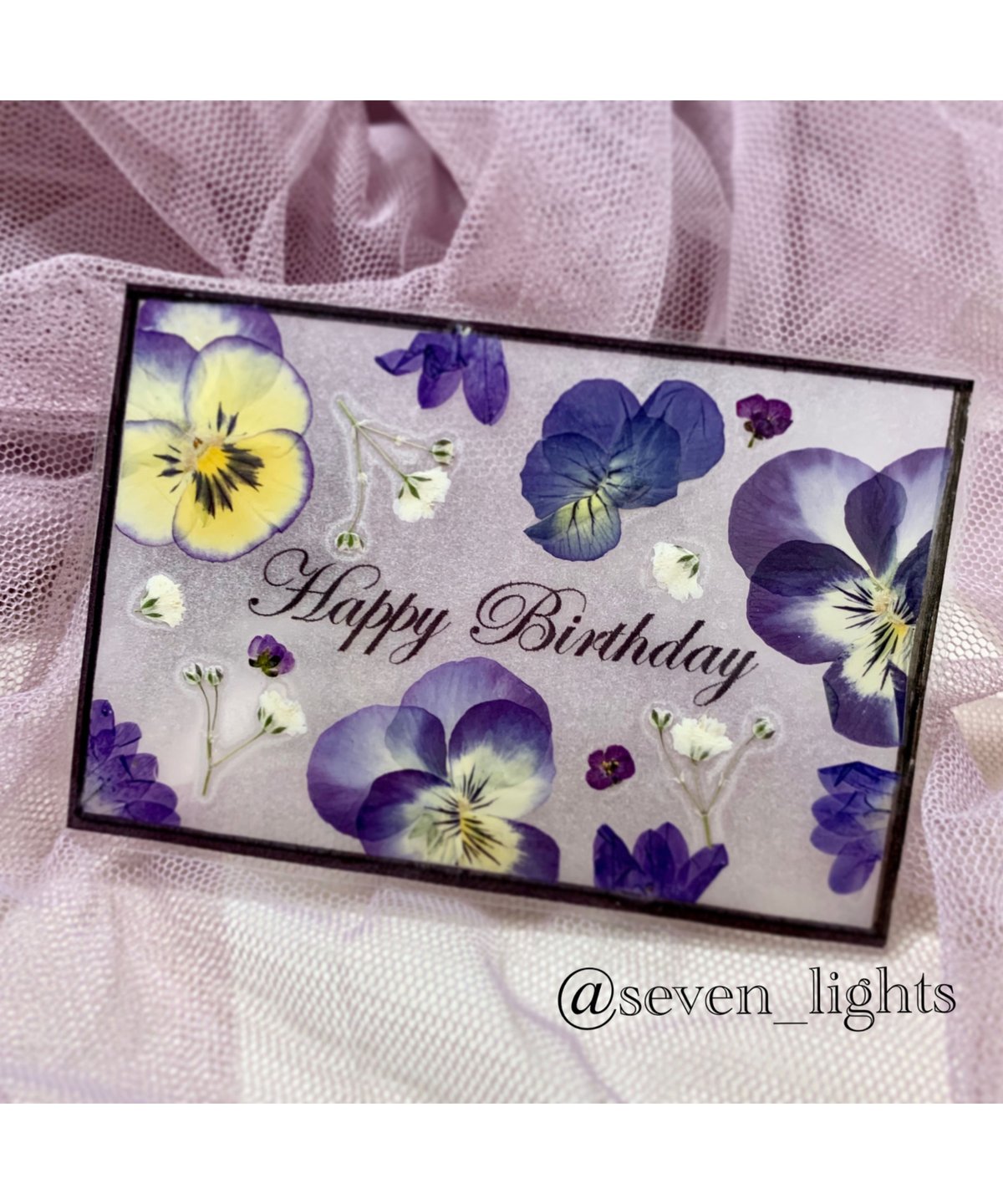 花パーツ・カード オーダー受付ページ♡ SAIKA オーダーメイド 本物のお花の入ったメッセージカードS（封筒＆花