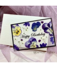 SAIKA　オーダーメイド　本物のお花の入ったメッセージカードS（封筒＆花シール付き）(発送まで1週間～）