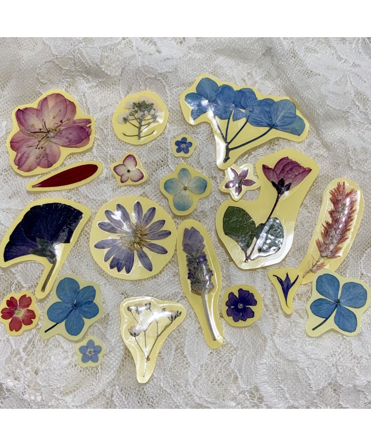 SAIKA 本物の花のフィルムシール スクラップブッキング、手帳、ノート