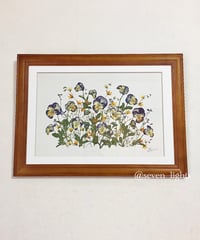 SAIKA アンティーク紫陽花の押し花ブーケM額 | 押し花 Shop